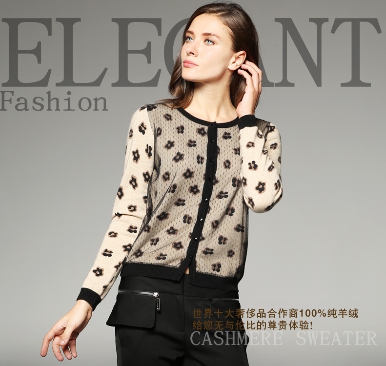 客2014女式新款圆领纯<em>羊绒</em>衫正品纯<em>山羊绒</em>圆