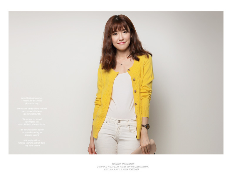 <em>欧丝璐</em> 2014女式秋冬新款 <em>羊绒衫开衫 纯</em>羊绒针