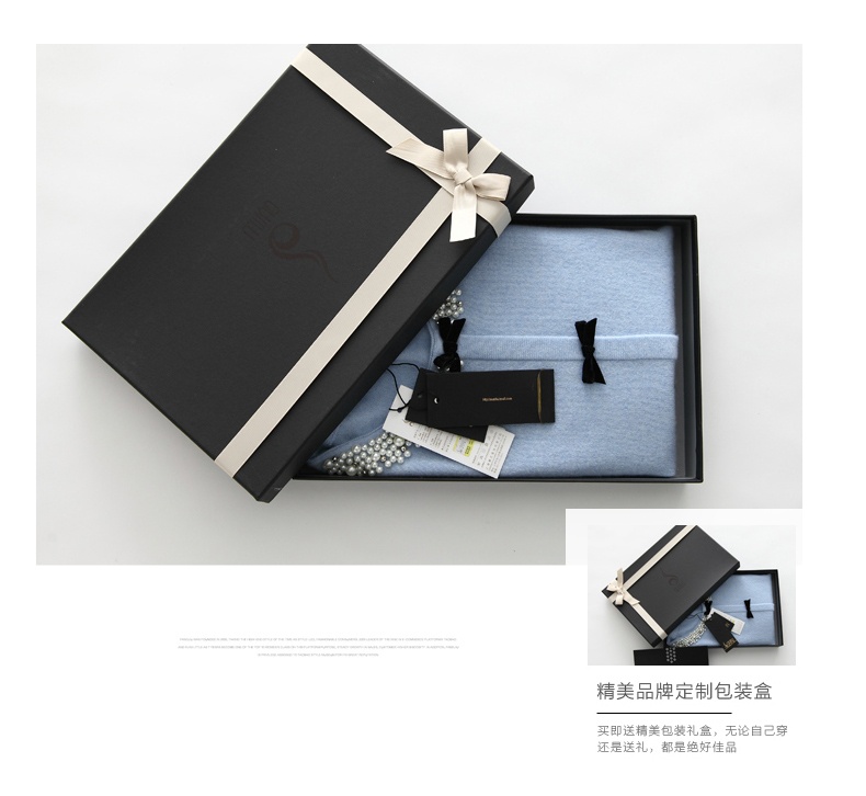 <em>欧丝璐</em> 新款<em>纯羊绒衫</em>女 韩版<em>假开衫</em>套头毛衣1